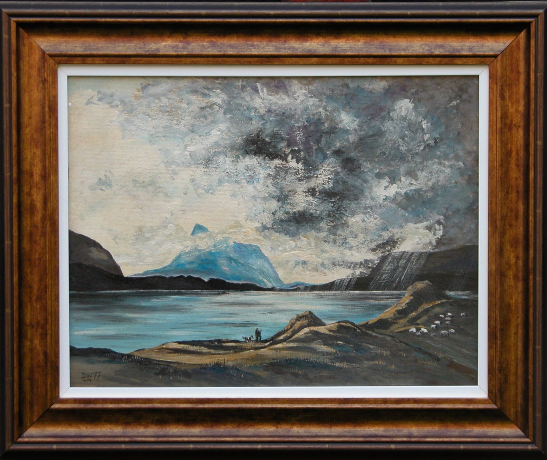 Signed Donald Farquharson oil on board ""Loch Laggan"" - Image 4 of 4