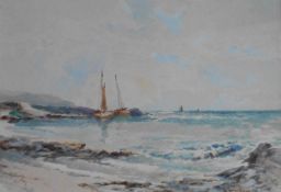 Original signed watercolour Carridale Coast by James Morris 1857-1942