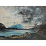 Signed Donald Farquharson oil on board ""Loch Laggan""