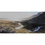 Original signed acrylic painting Afternoon in Glen Torridon by Scottish artist Jas Howard