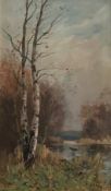 Signed H Dean original Oil on canvas ""Duck Landing""