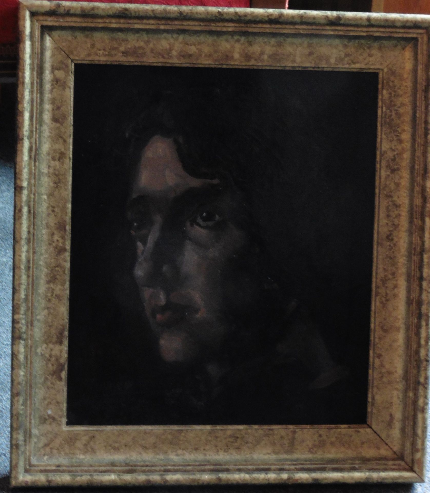 Original unsigned Portrait oil painting circa 1900's - Image 4 of 4
