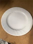 100 x White Porcelaine Table settings. Dinner Plate.Dessert Plate side plate soup plate...Ex Hire