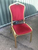 100 x Burgundy Crown Back Chairs... Ex Hire