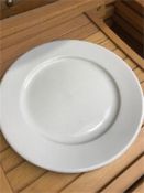 100 x whiteware 10.5" round Dinner Plates..Ex Hire