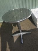 10 x Aluminium pedestool base Bistro Tables... Ex Hire