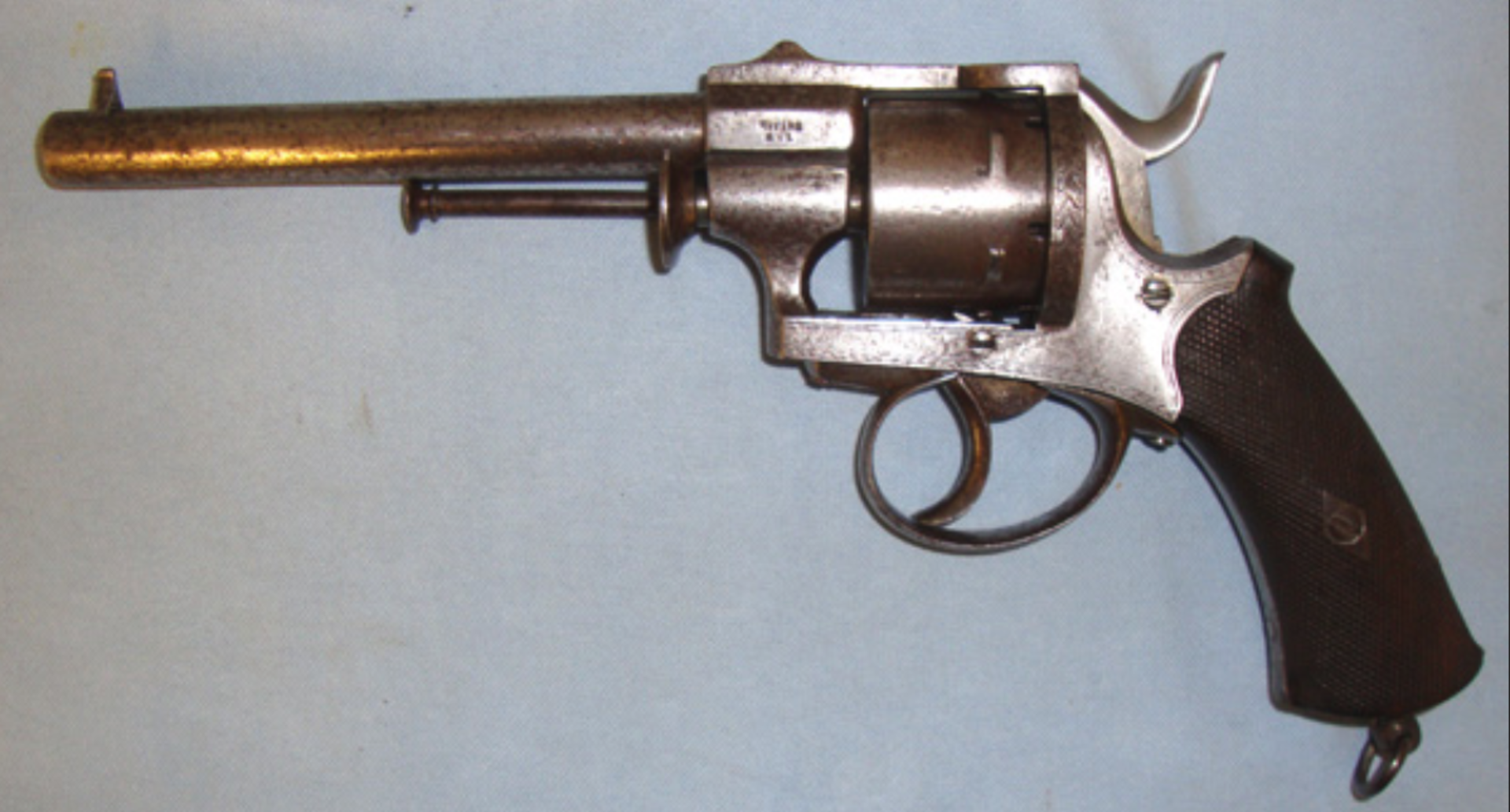 C1870 Continental 9mm Military Pinfire Revolver Marked ‘Meyers BVL’. - Image 2 of 3