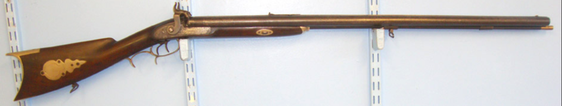 QUALITY American Civil War Era Double Barrelled .44” Patched Ball Calibre Kentucky Plains Rifle - Image 2 of 3