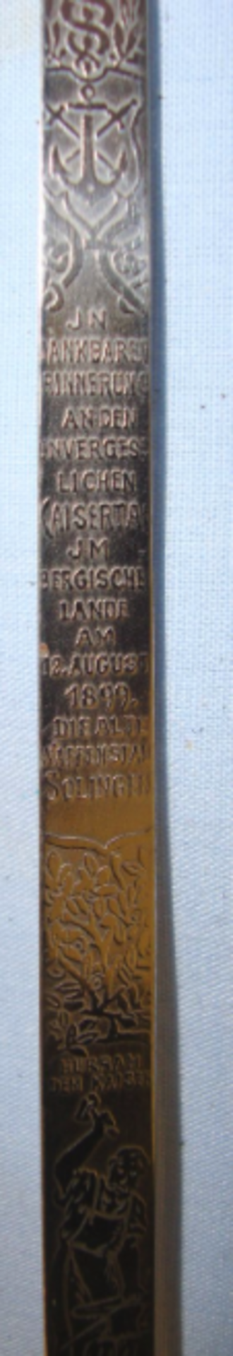 Imperial German 1899 Dated 'Sword Manufacturer's Sample' Miniature Kaiserliche Marine Naval - Image 2 of 3