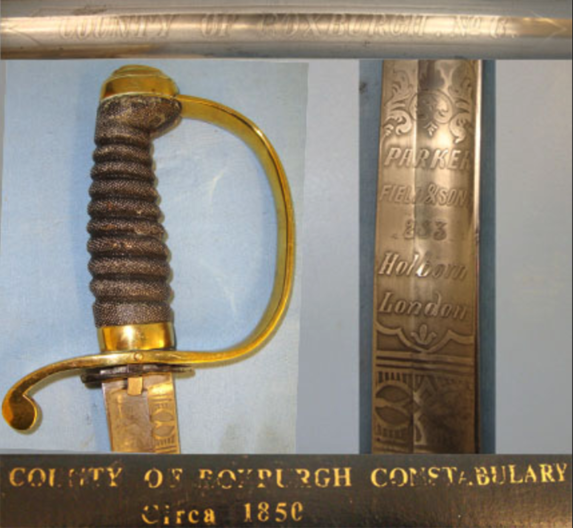 Victorian Scottish ‘County Of Roxburgh’, Roxburghshire Constabulary Police Hanger / Sword - Image 2 of 3