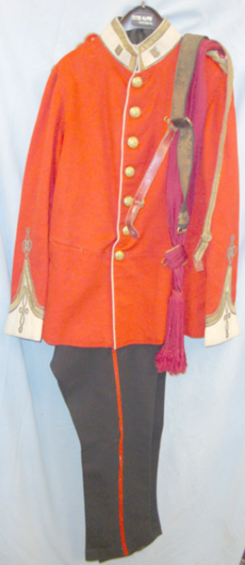 Captains Full Dress Uniform (Scarlet Tunic & Black Overall Trousers) Essex Regiment - Image 2 of 3