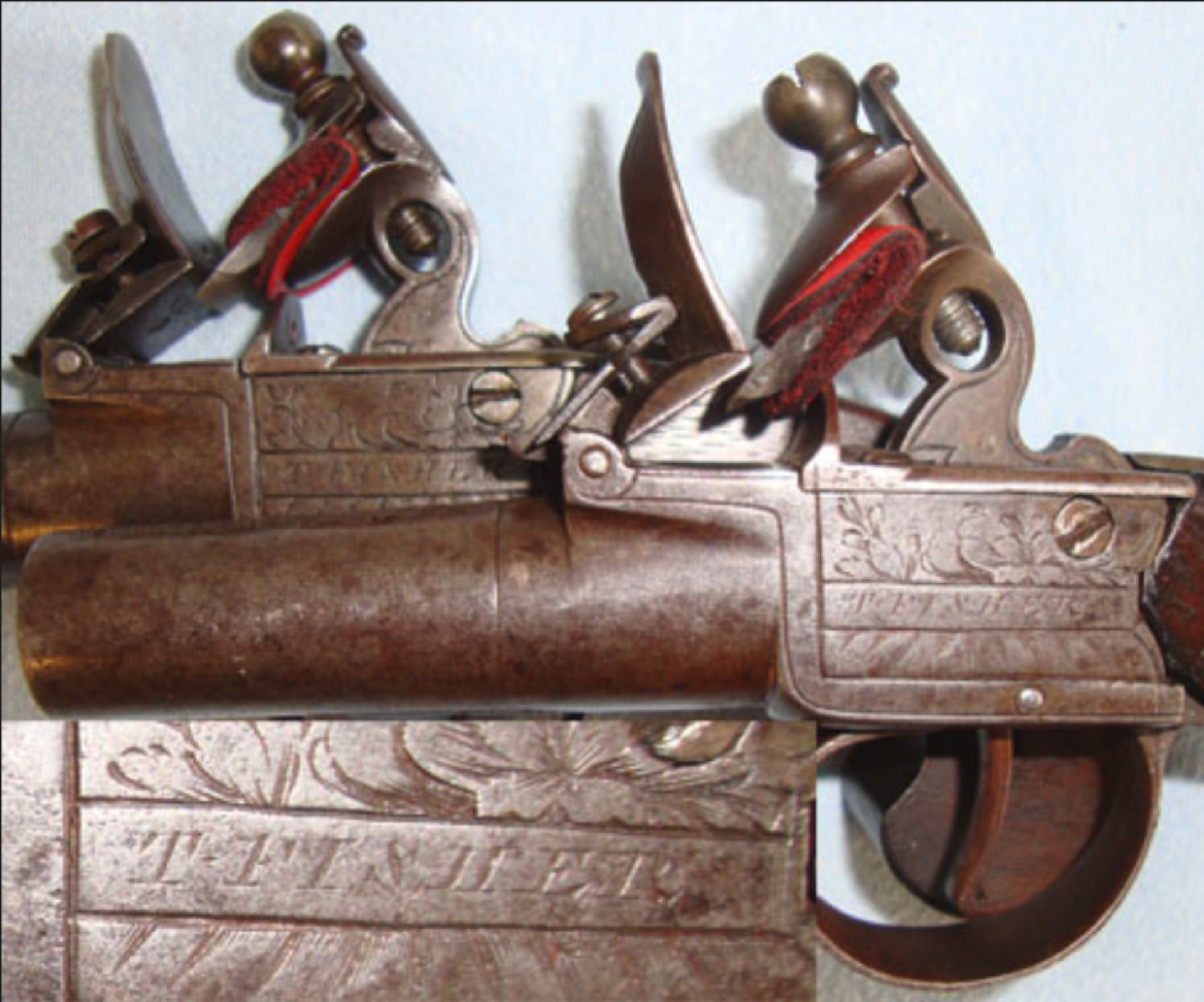 1793-1833 Pair Of Thomas Fisher London English Flintlock Pocket Pistols - Image 2 of 3