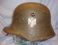 WW1 & Nazi German SA Troops, M 16 Steel Combat Helmet With Early Single Wehrmacht Decal.