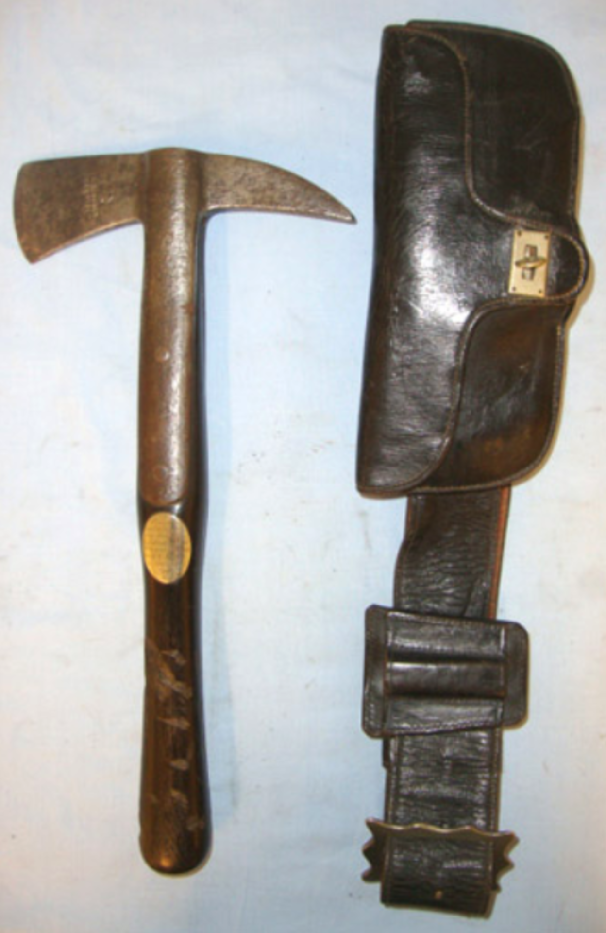 Victorian London Fireman’s Axe By Sorby Sheffield With Silver Presentation Plaque
