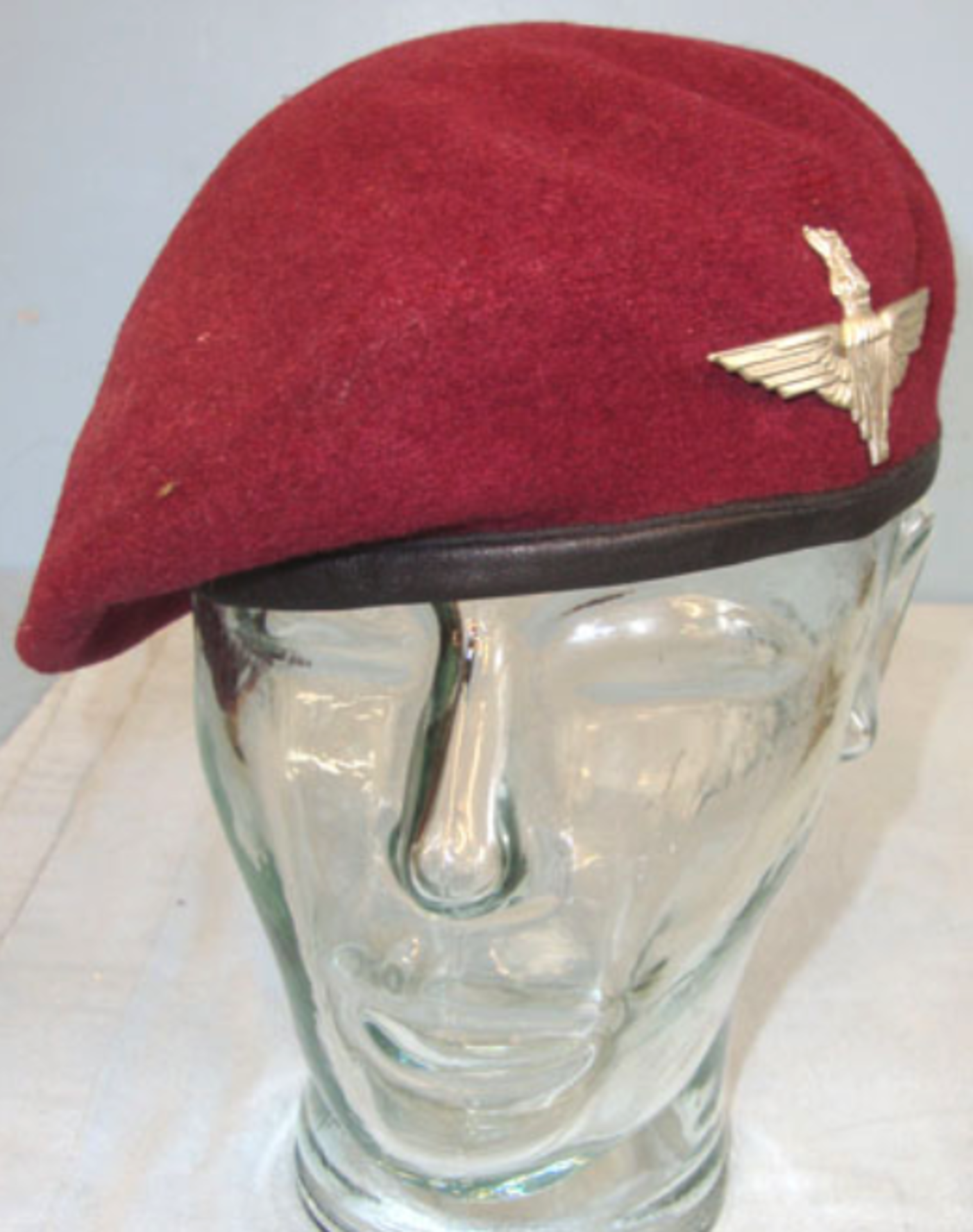 Original, WW2 British Parachute Regiment Red Beret With Kings Crown Para Cap Badge