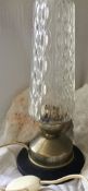 Vintage French side Lamp Retro c1960/70 pressed glass shade