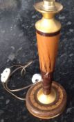 French wood vintage lamp needs attention 1970c