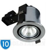 30 X LED POLISHED CHROME FIRE RATED DOWNIGHTER COMPLETE WITH DRIVER AND LAMPS