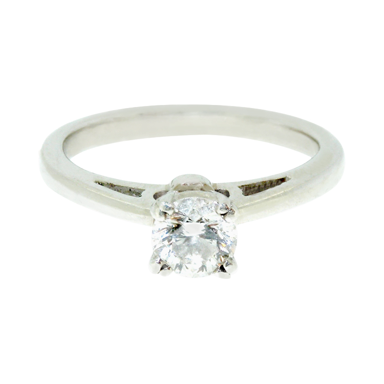 A Platinum Solitaire Diamond Ring, 0.30ct