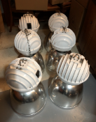 6 x Holophane Factory Pendant Lights