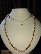 Sterling Silver and Gemstone Necklace