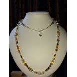 Sterling Silver and Gemstone Necklace
