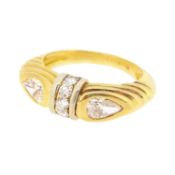 A Modern 18 Carat Gold Diamond Ring