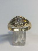 18ct Yellow Gold Gents Diamond Solitaire