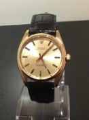 Gents 1950's Rolex Oyster Perpetual, Solid 18ct Gold