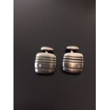 Mens silver cufflinks