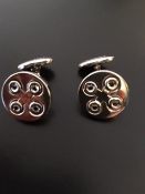 Chimento Silver & Black Diamond cufflinks