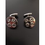 Chimento Silver & Black Diamond cufflinks