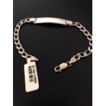 Silver ID bracelet