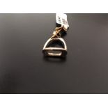 Silver & gold plated stirrup pendant