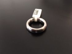 Silver diamond set ring
