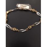 9ct Yellow & White gold bracelet