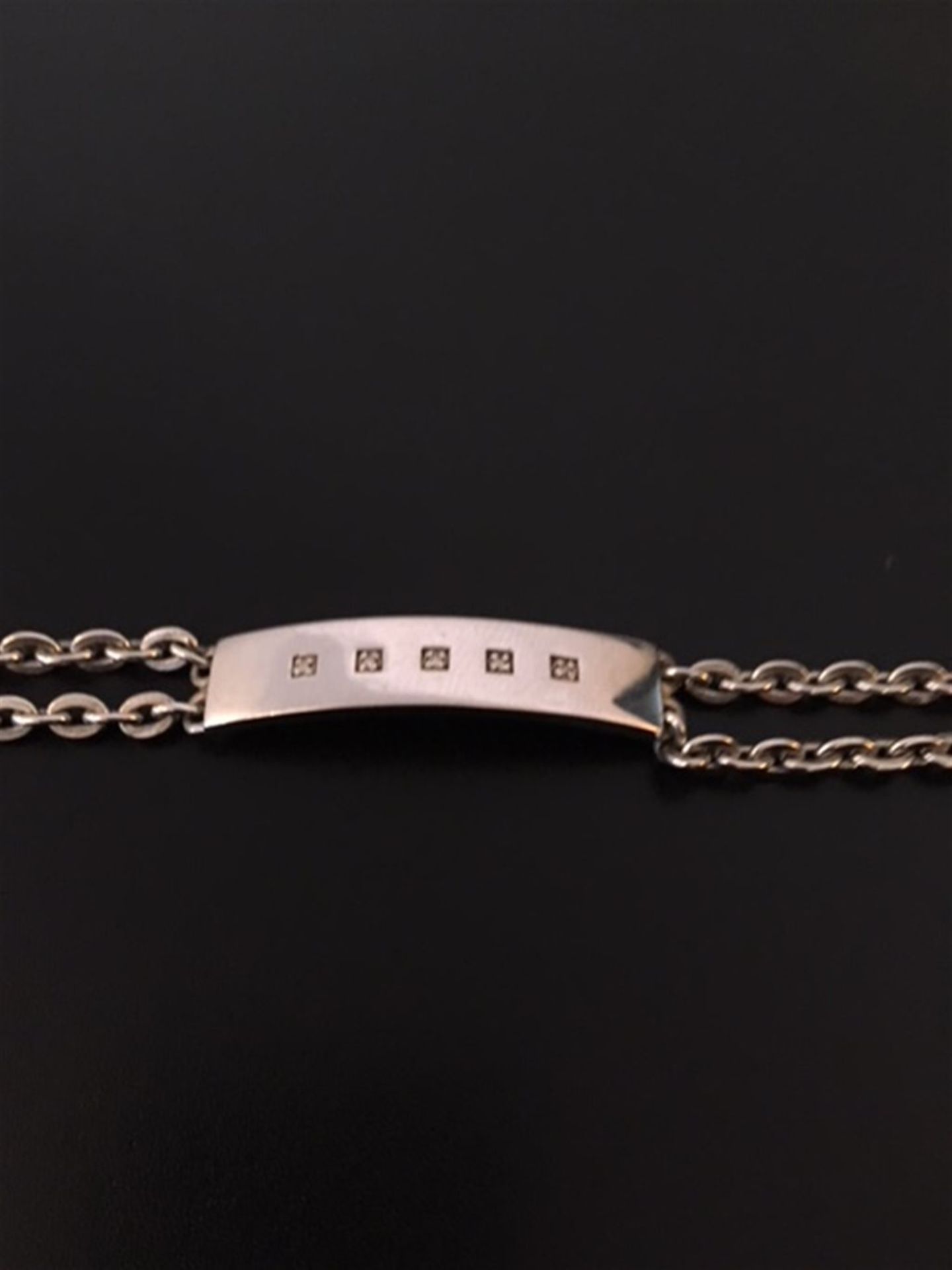 Silver & Diamond set bracelet - Image 2 of 2