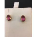 Gold & Pink Topaz earrings