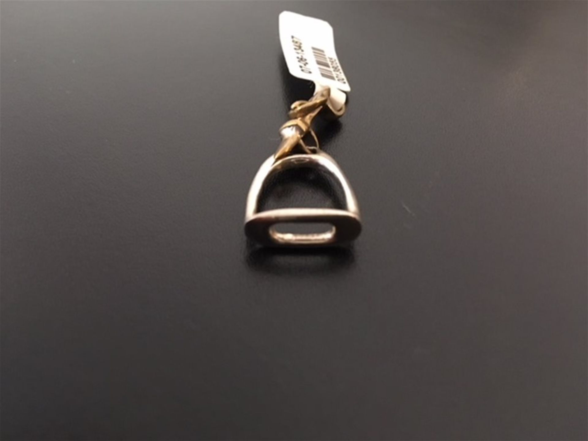 Silver & gold plated stirrup pendant - Image 2 of 2