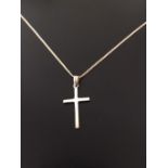 Silver cross & chain