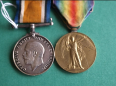 WW1 pair to Pte James Turner of the 20th Manchester Regt WIA & SWB wounds