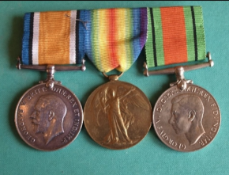 WW1 Pair & WW2 Defence Medal Lt Patterson 5th & 4th KOSB