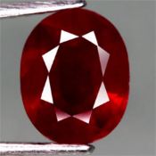 3.92 Ct. Oval Facet Top Blood Red Natural Ruby Madagascar