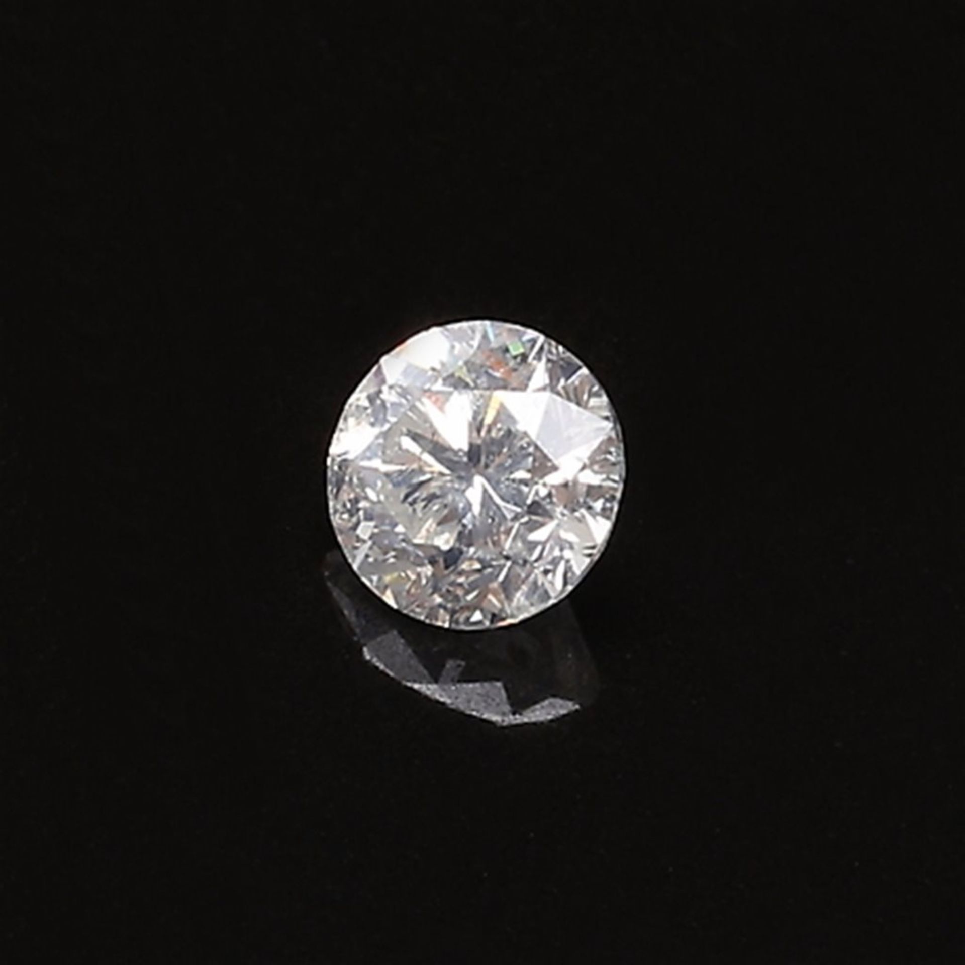 Round brilliant cut diamond, 1.35 ct Color F Clarity I2 Certificate from GIA included with number