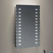 (L16) 390x500mm Galactic LED Mirror - Battery Operated, Energy saving controlled On / Off switch