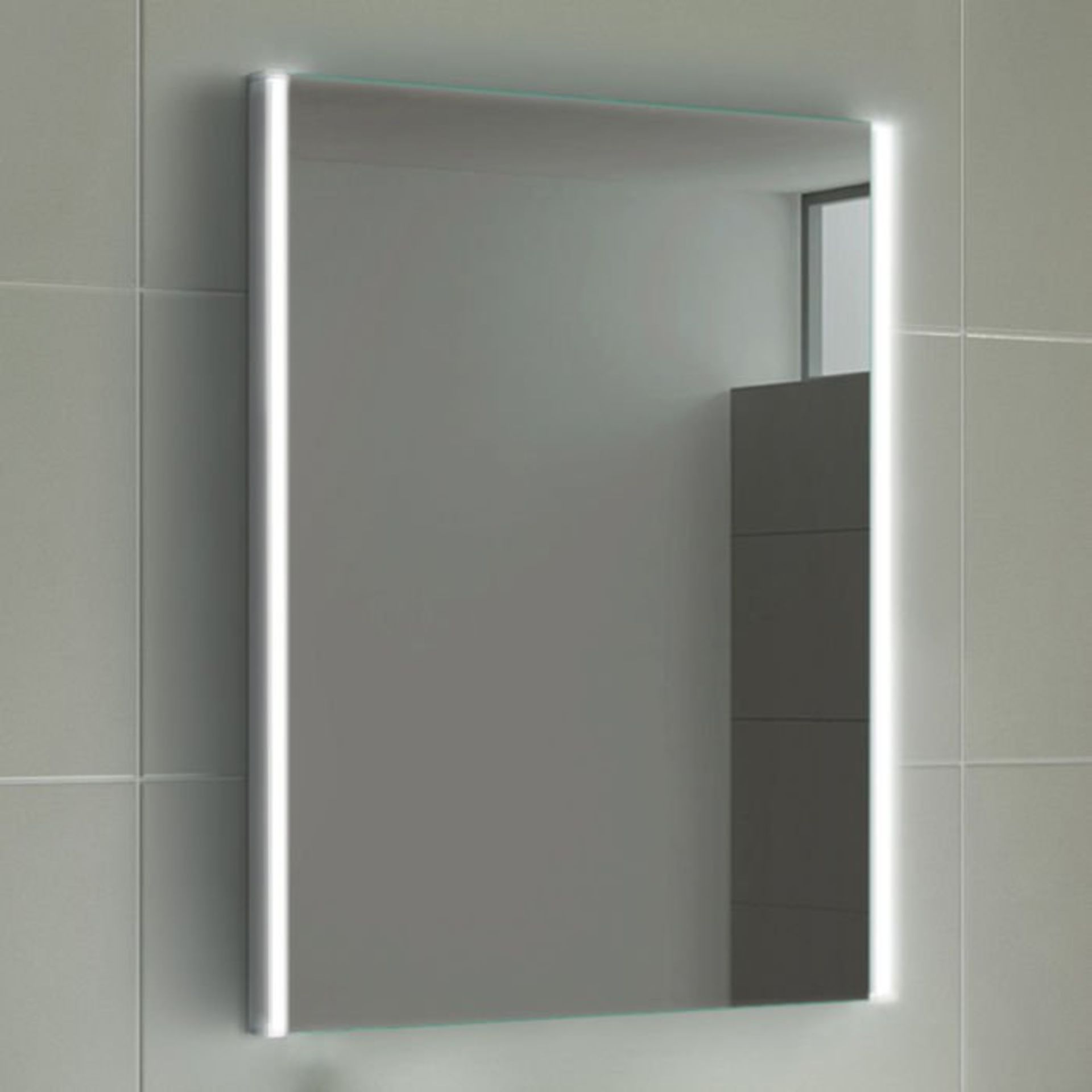 (L206) 450x600mm Lunar Illuminated LED Mirror. RRP £324.99. Energy efficient LED lighting with