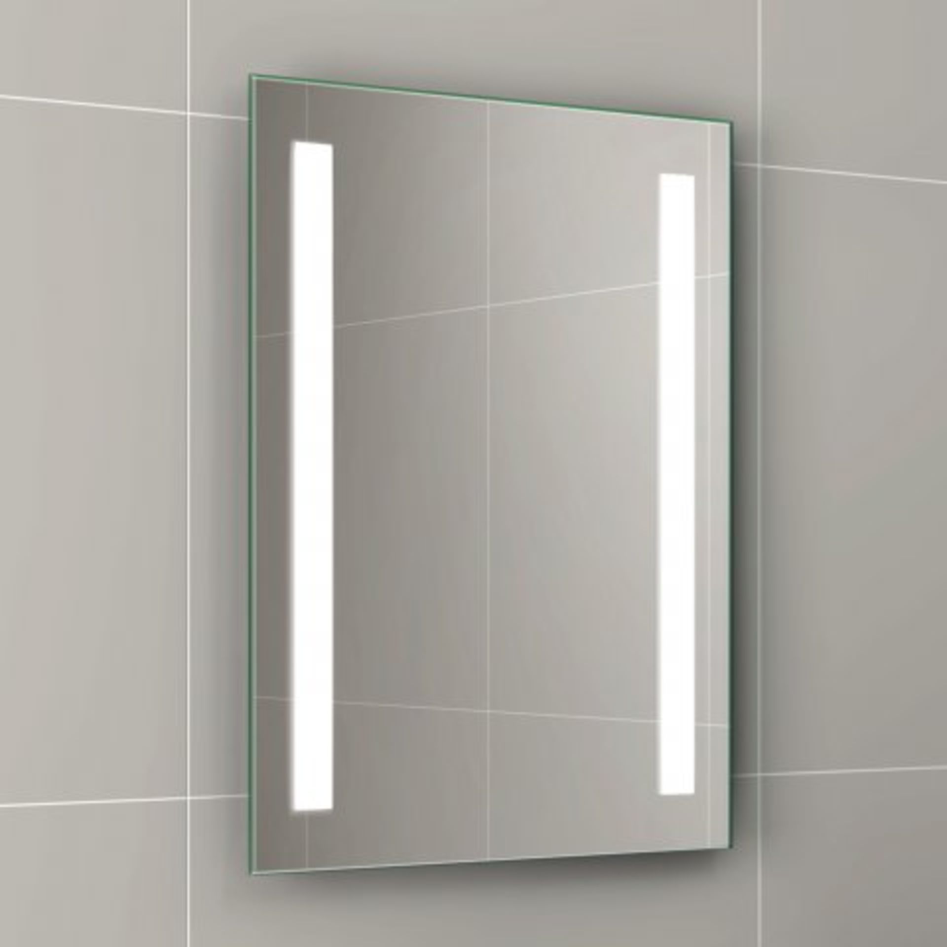 (H215) 500x700mm Omega LED Mirror - Battery Operated. RRP £249.99. Our ultra-flattering LED - Image 2 of 4