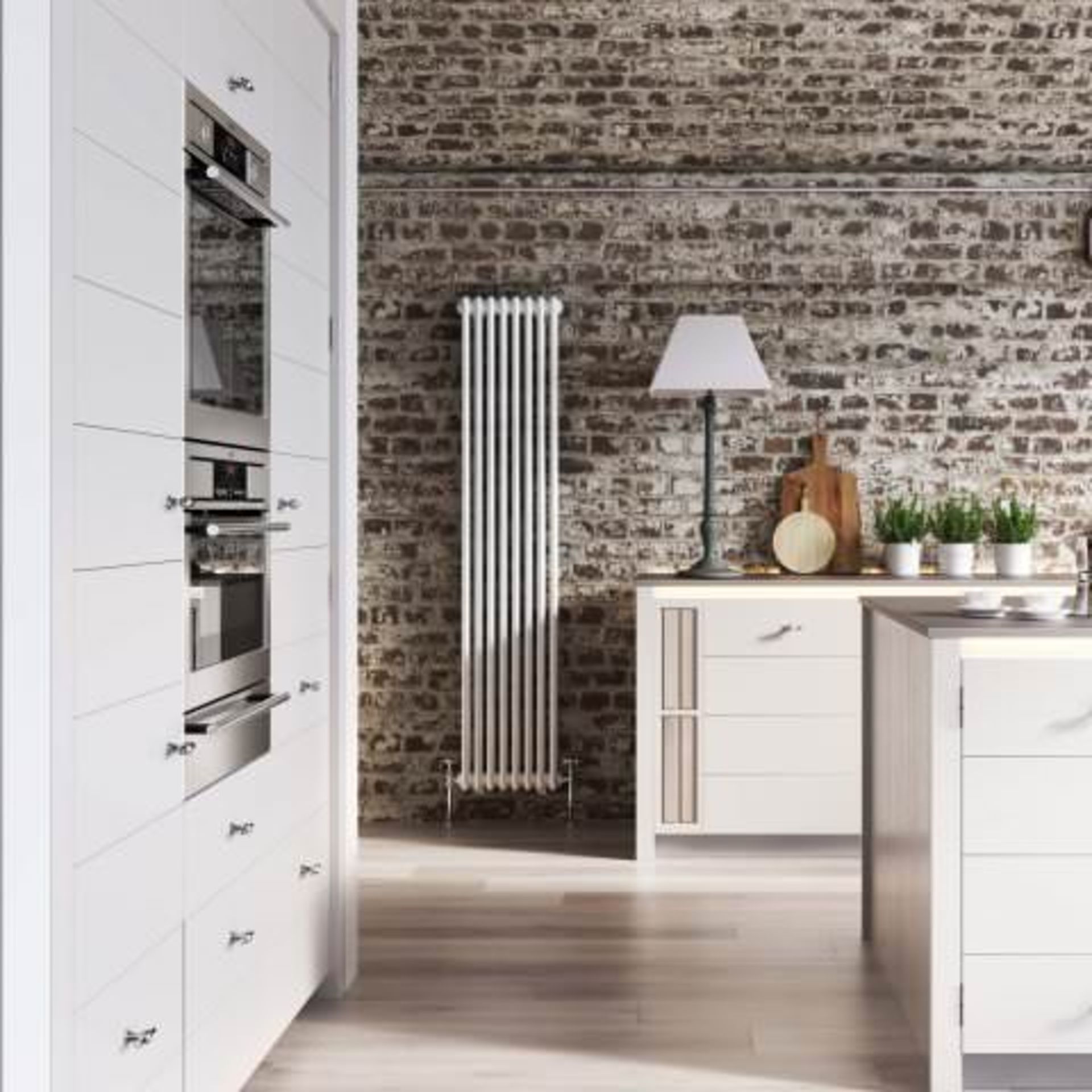 (T255) 1800x380mm White Triple Panel Vertical Colosseum Radiator RRP £451.99 For an elegant style, - Image 2 of 3