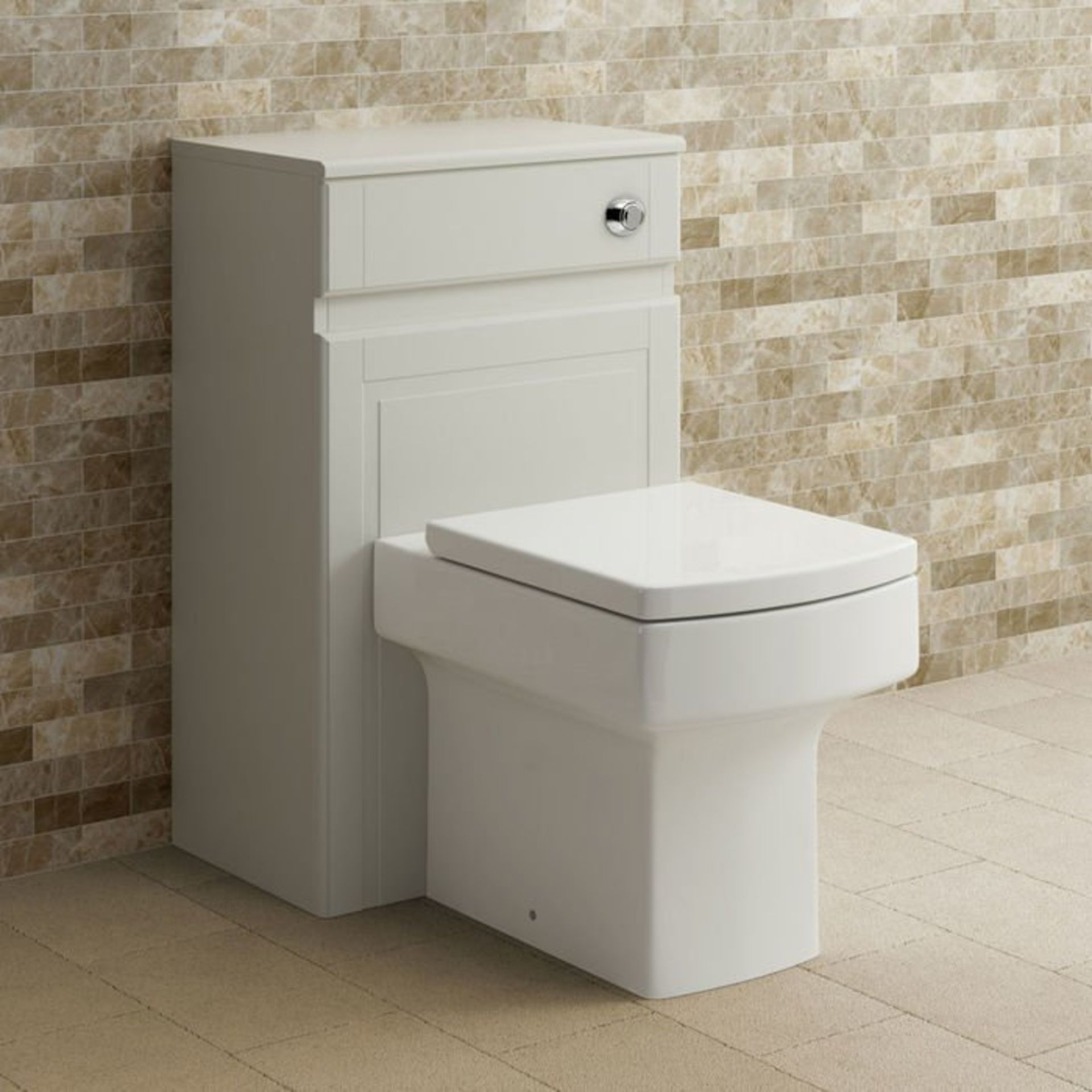 (L46) 500mm Cambridge Clotted Cream Back To Wall Toilet Unit RRP £199.99 Our discreet unit