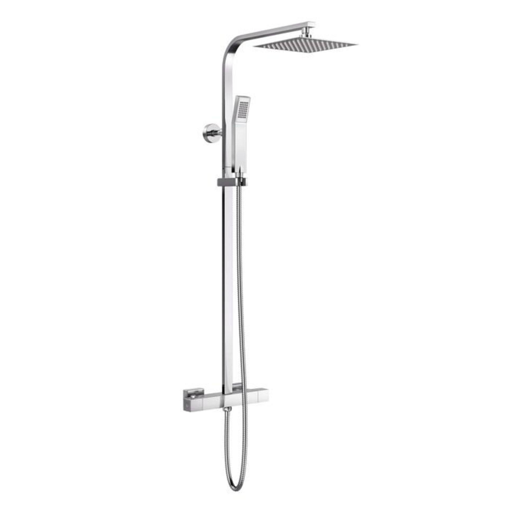 (L40) 200mm Square Head Thermostatic Exposed Shower Kit. Family friendly detachable hand set to suit - Image 3 of 3